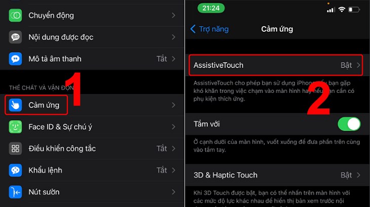 Nhấn nút Home ảo 2 lần để chụp màn hình bước 2